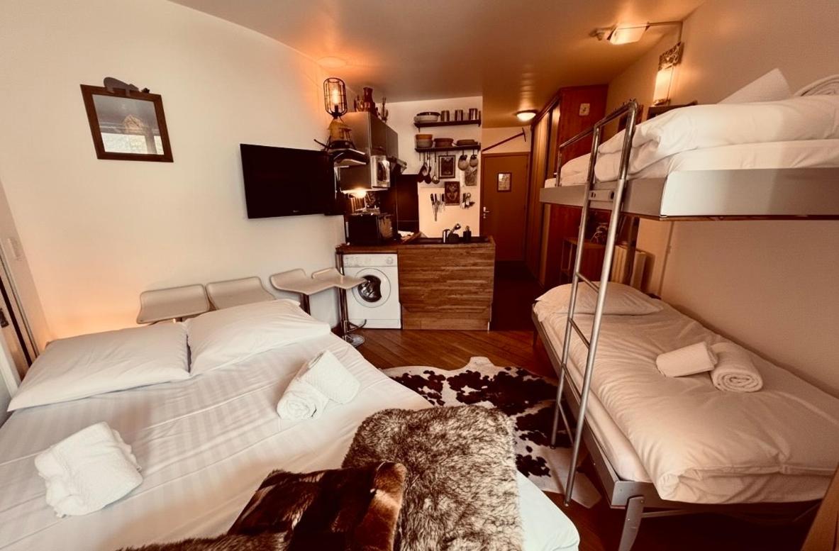 CHAMONIX Centre - Studio de charme avec parking, Vue sur le Mont-Blc