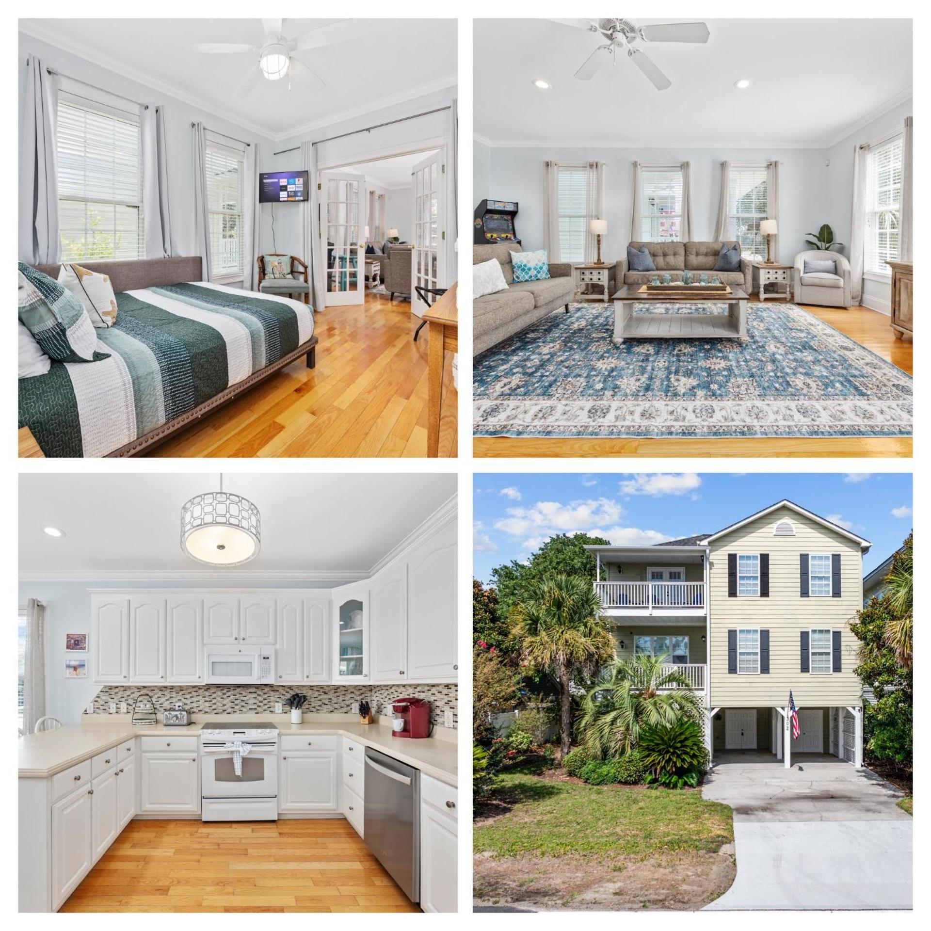 New Listing, 2min WALK to Beach, Single Family Home, Pet Friendly, Smart TV, Sleeps 10, Private Backyard, BBQ