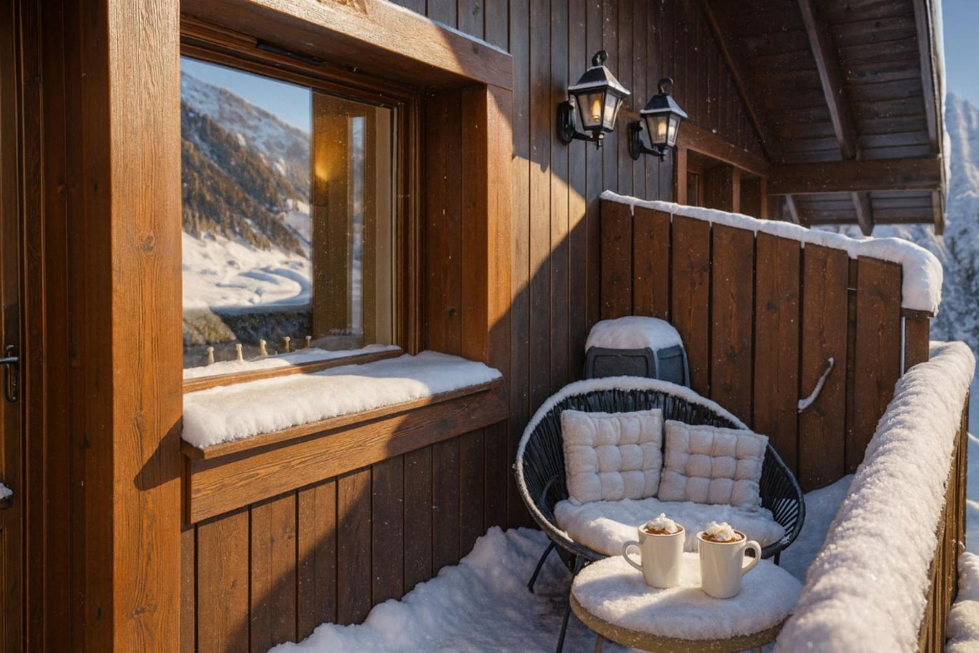 Bright apt facing the Mont Blanc chain