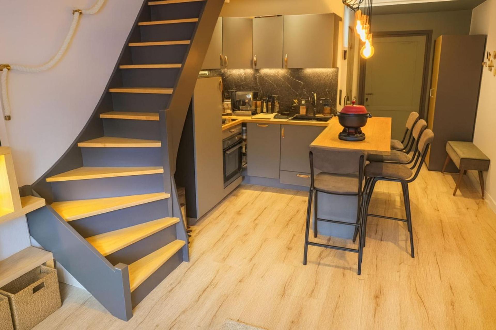 Bright apt facing the Mont Blanc chain