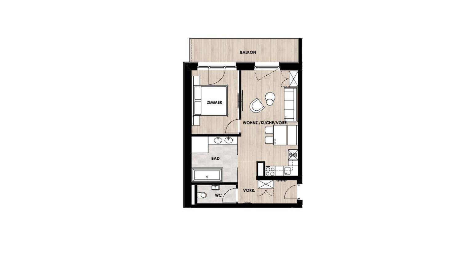 One-Bedroom Deluxe Apartment