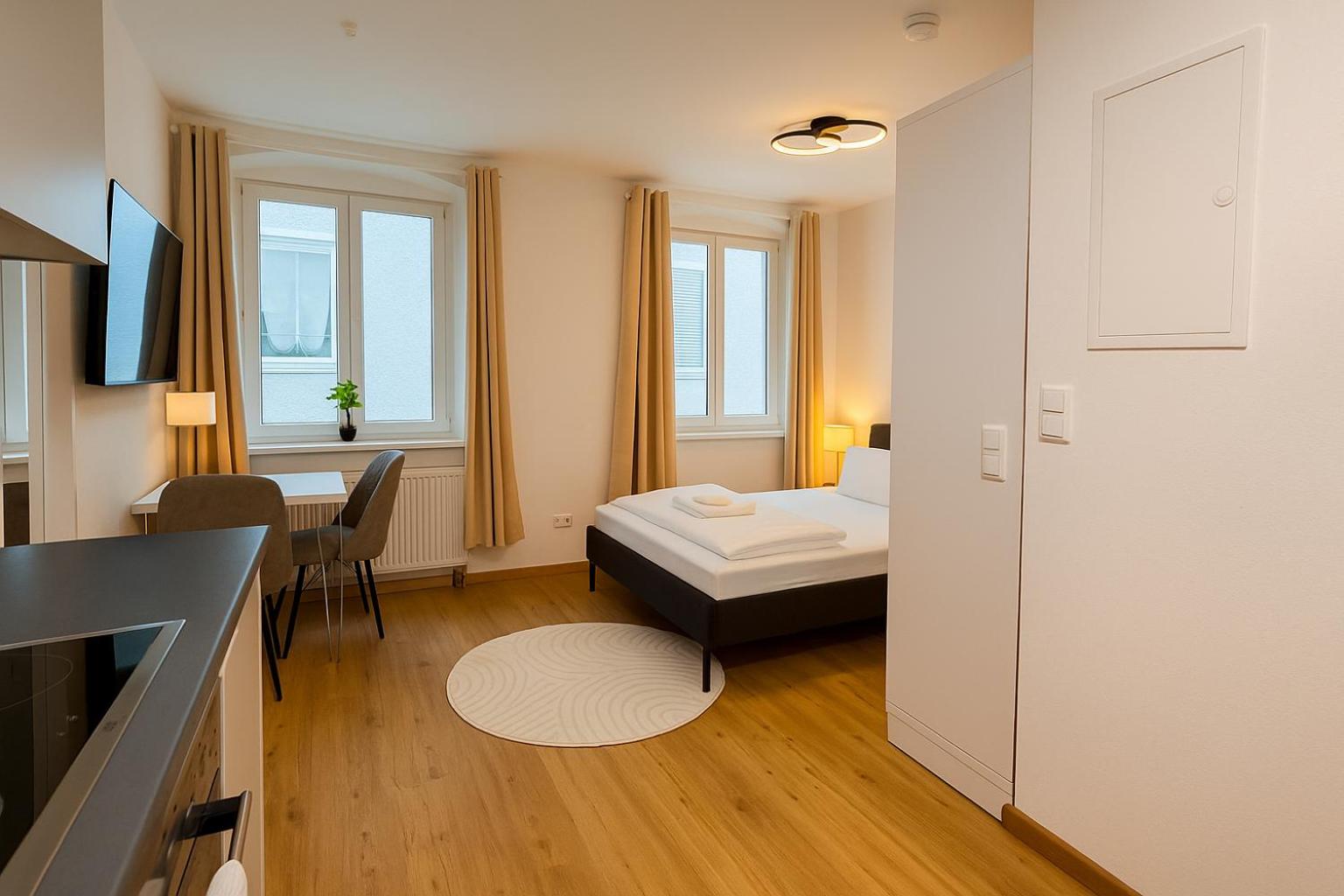 Allgäu Suites - Innenstadt, Schlafzimmer, Küche, Parkplatz möglich, Dachterrasse
