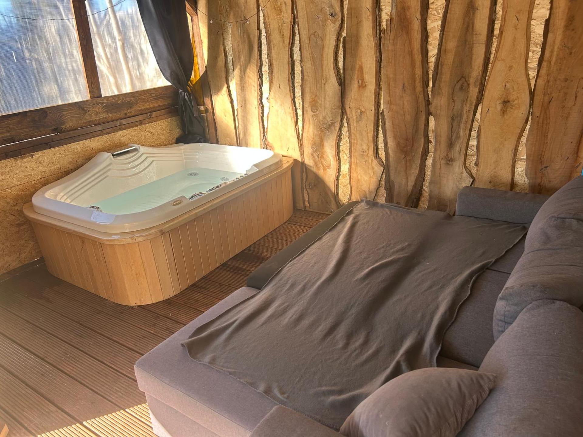 Large camper in the olive grove