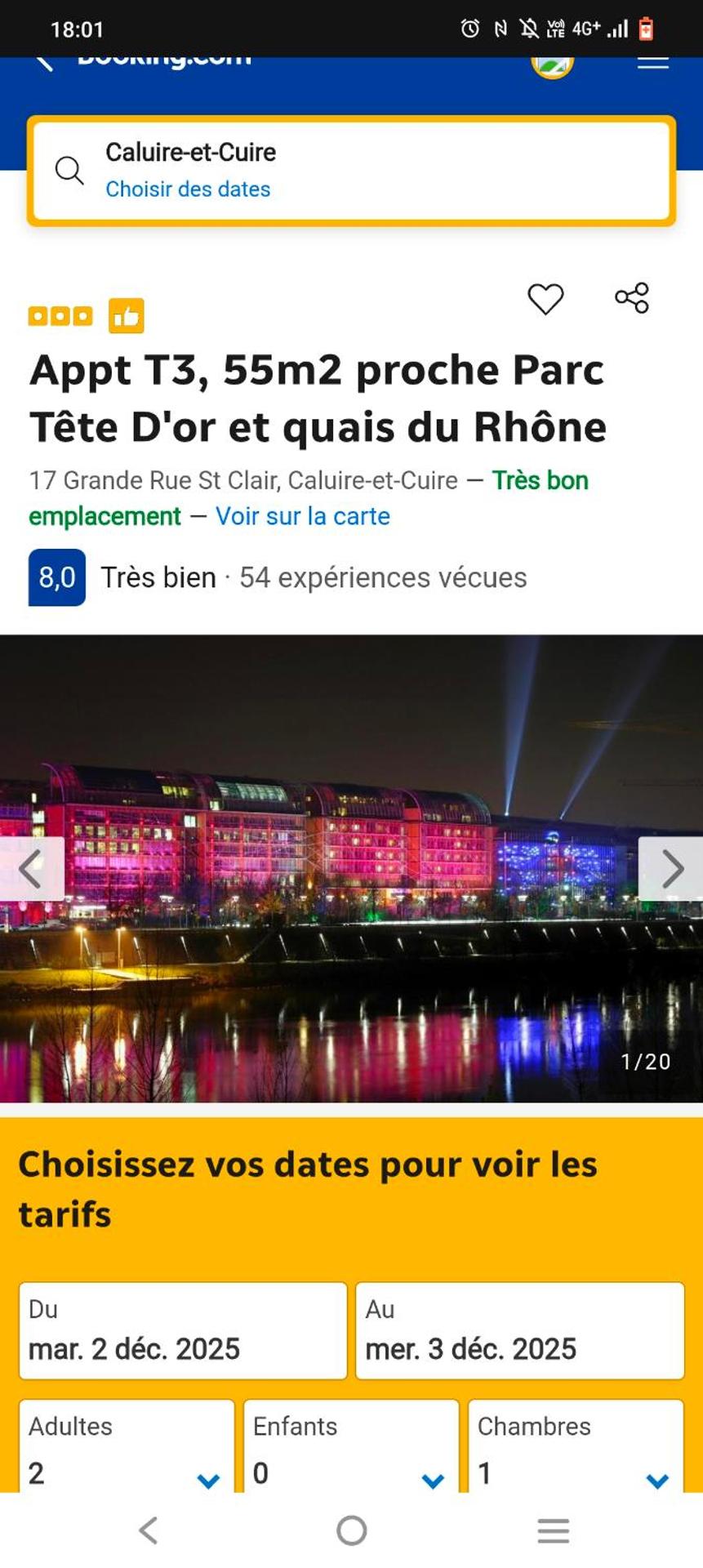 Appt T3, 55m2 proche Parc Tête D'or et quais du Rhône