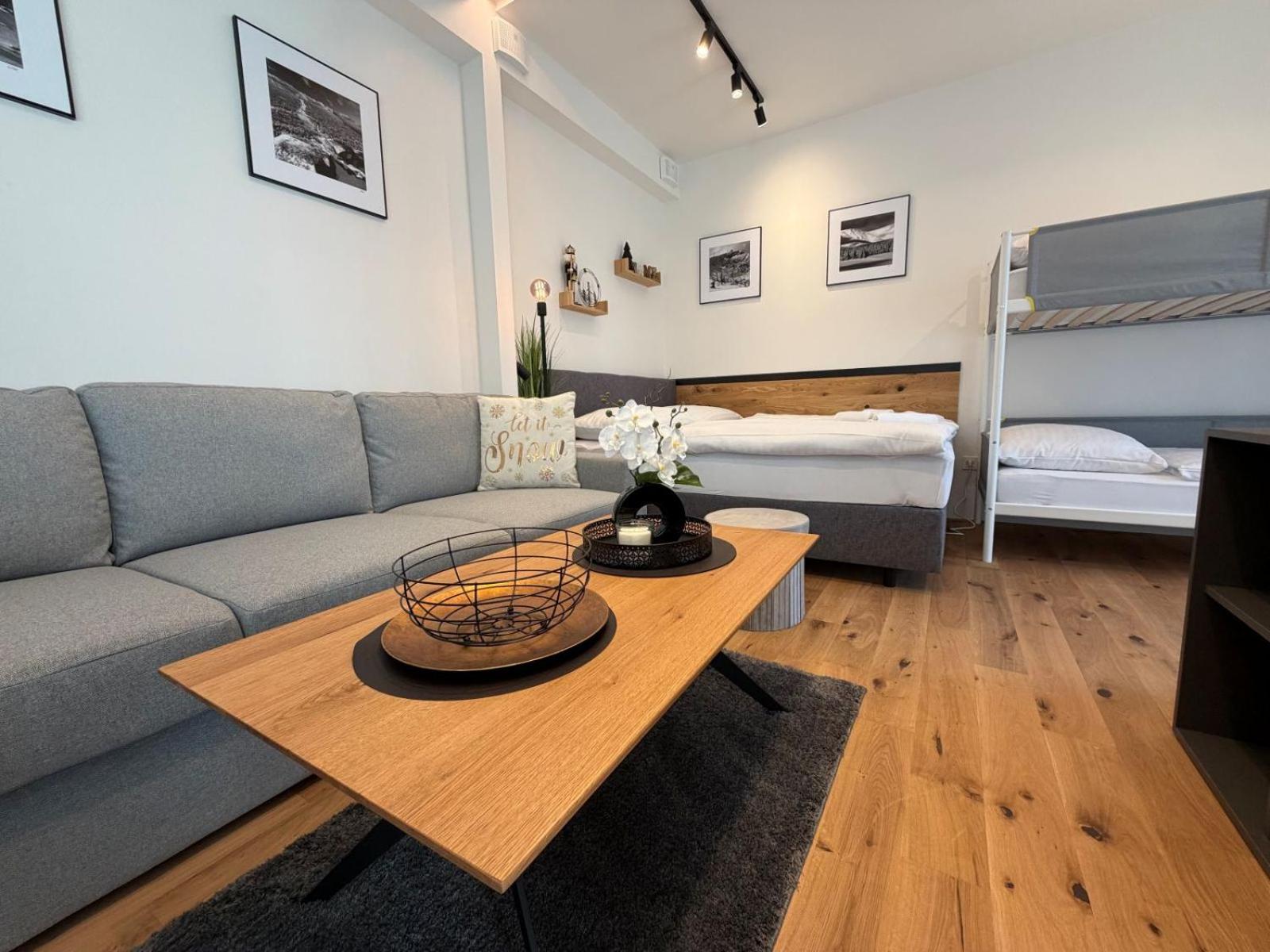 Luxusní studio 22 s exklusivní bufetovou snídaní - novostavba v samotném srdci Harrachova - Privátní parkování zdarma u vlastního venkovního posezení - 150 m od sjezdovky - Smart TV - WiFi - Satelit