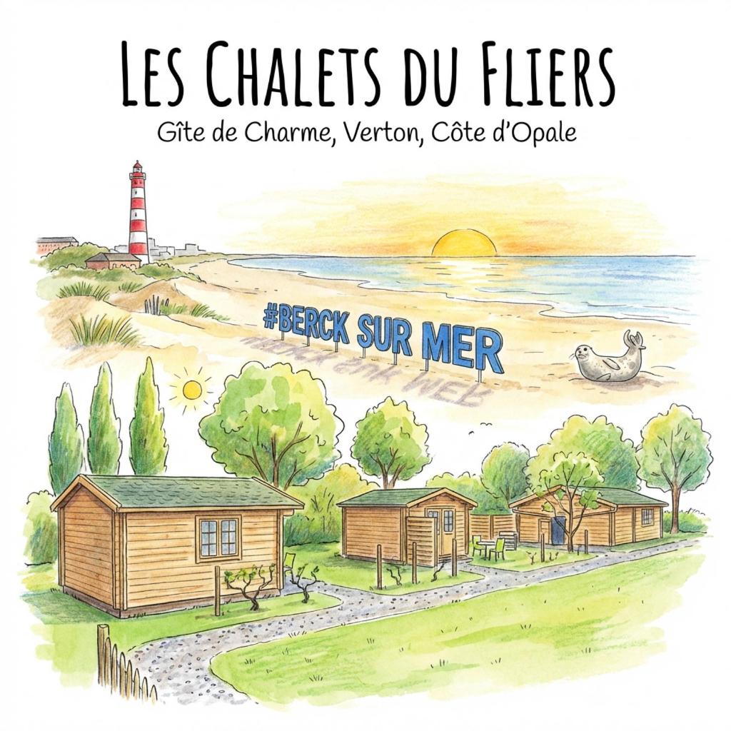 Verton, Gîte Les chalets du Fliers Meublés de tourisme classés 2 étoiles plage de BERCK SUR MER