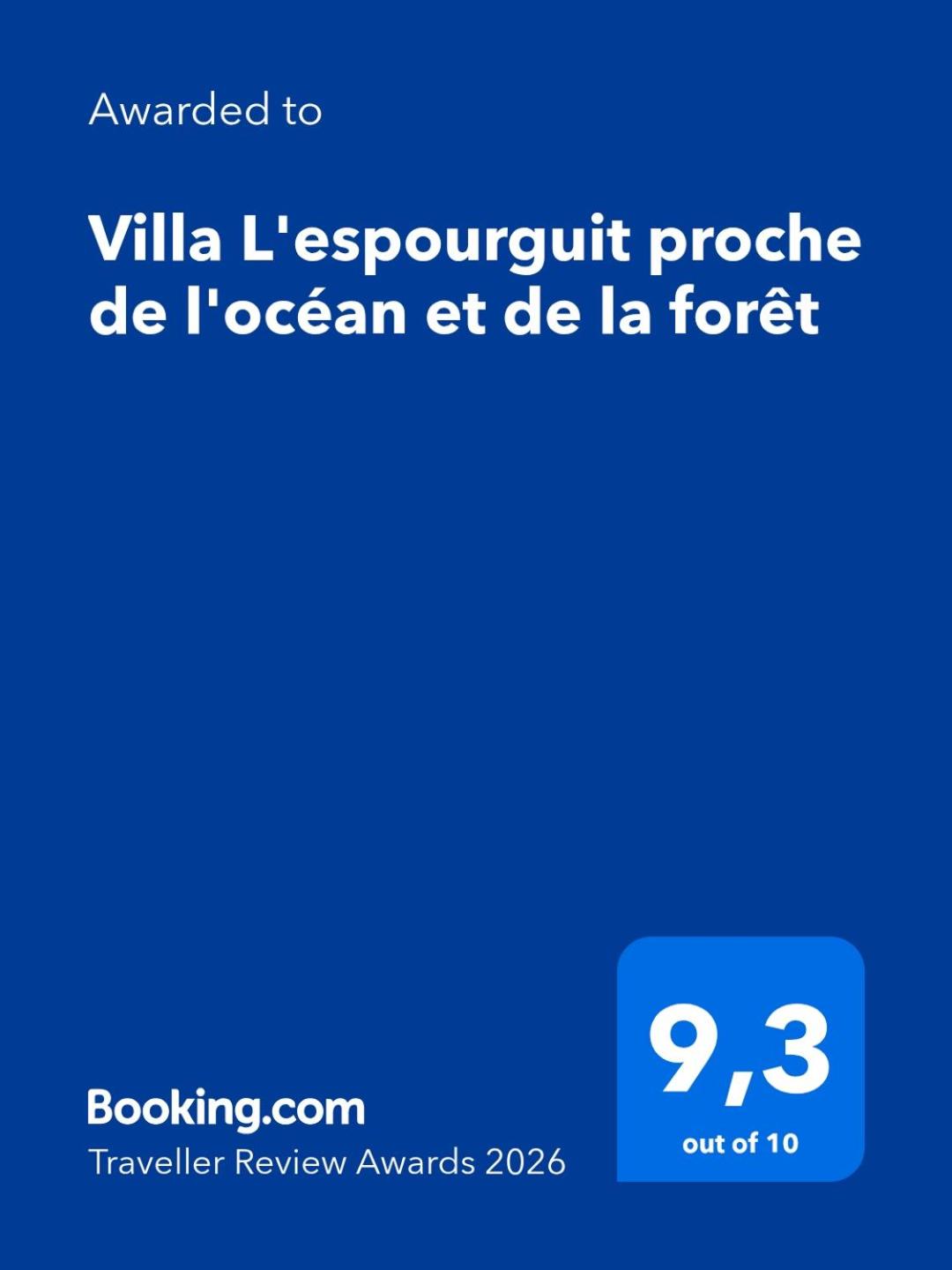 Villa L'espourguit proche de l'océan et de la forêt
