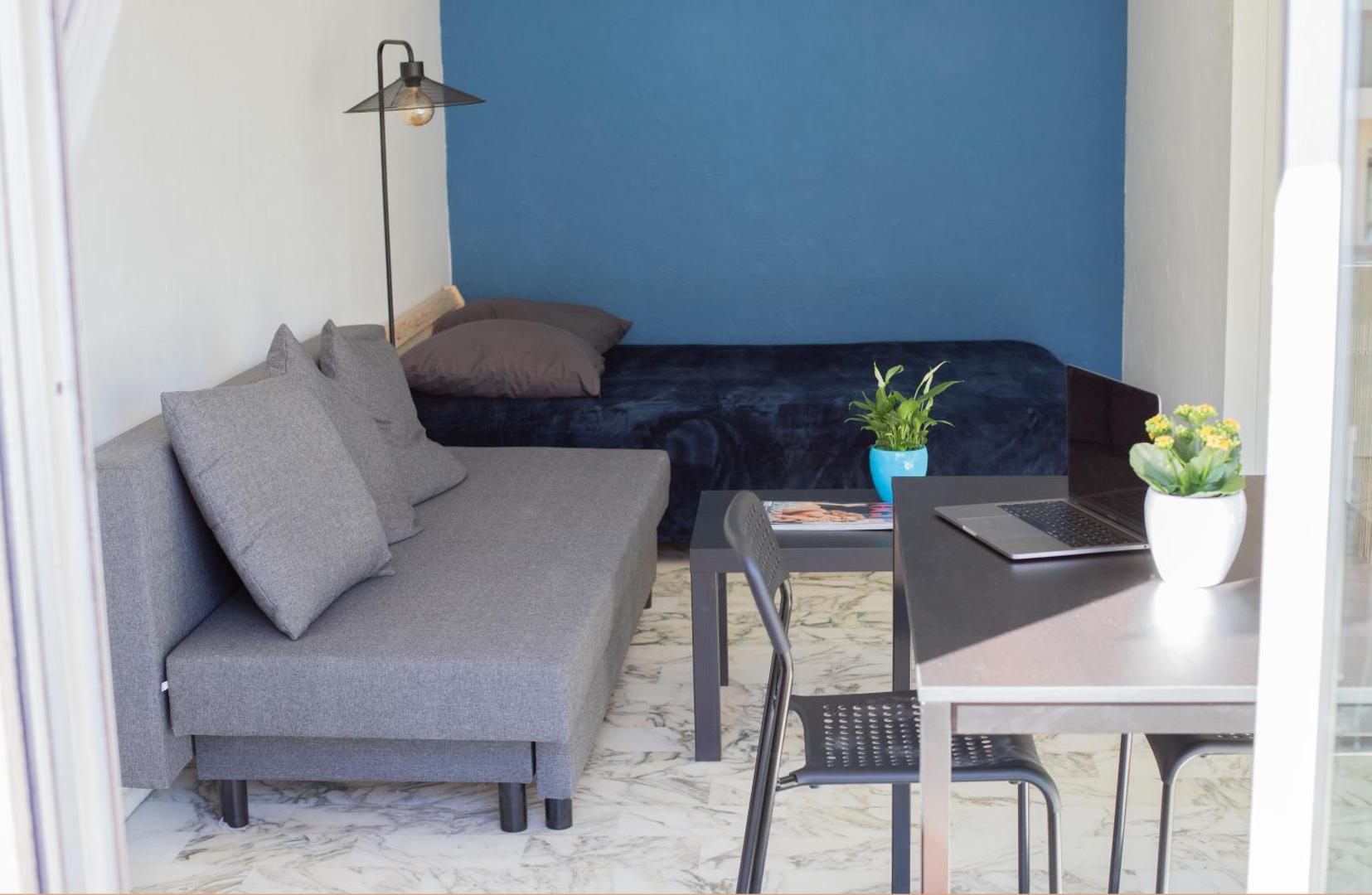 Fotografia 4: Studio with terrace and sea view, 10 min to the beach