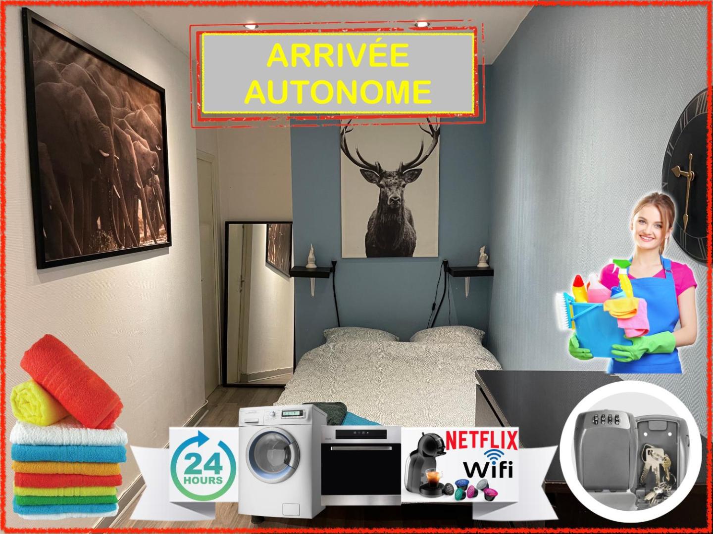 Billede 2: 010 CHIC & COSY F1 29m2 HYPERCENTRE WIFI SMART TV NETFLIX