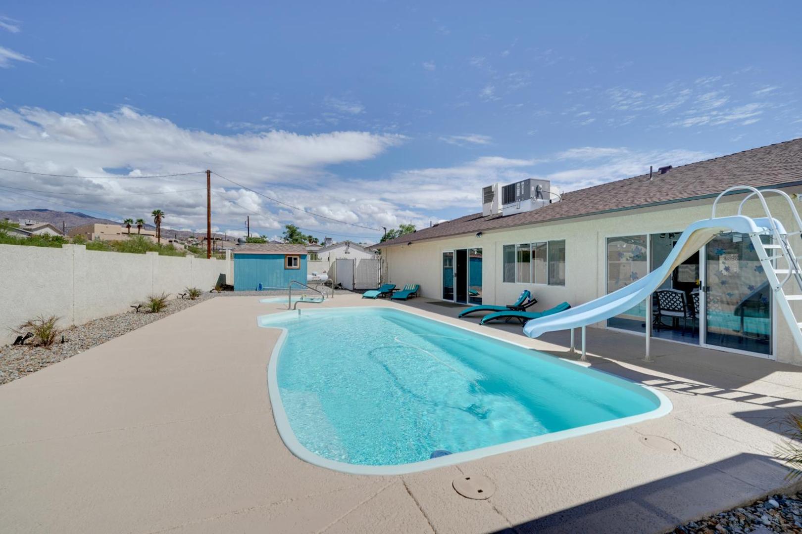 Pool with Waterslide Lake Havasu City Home photo 2