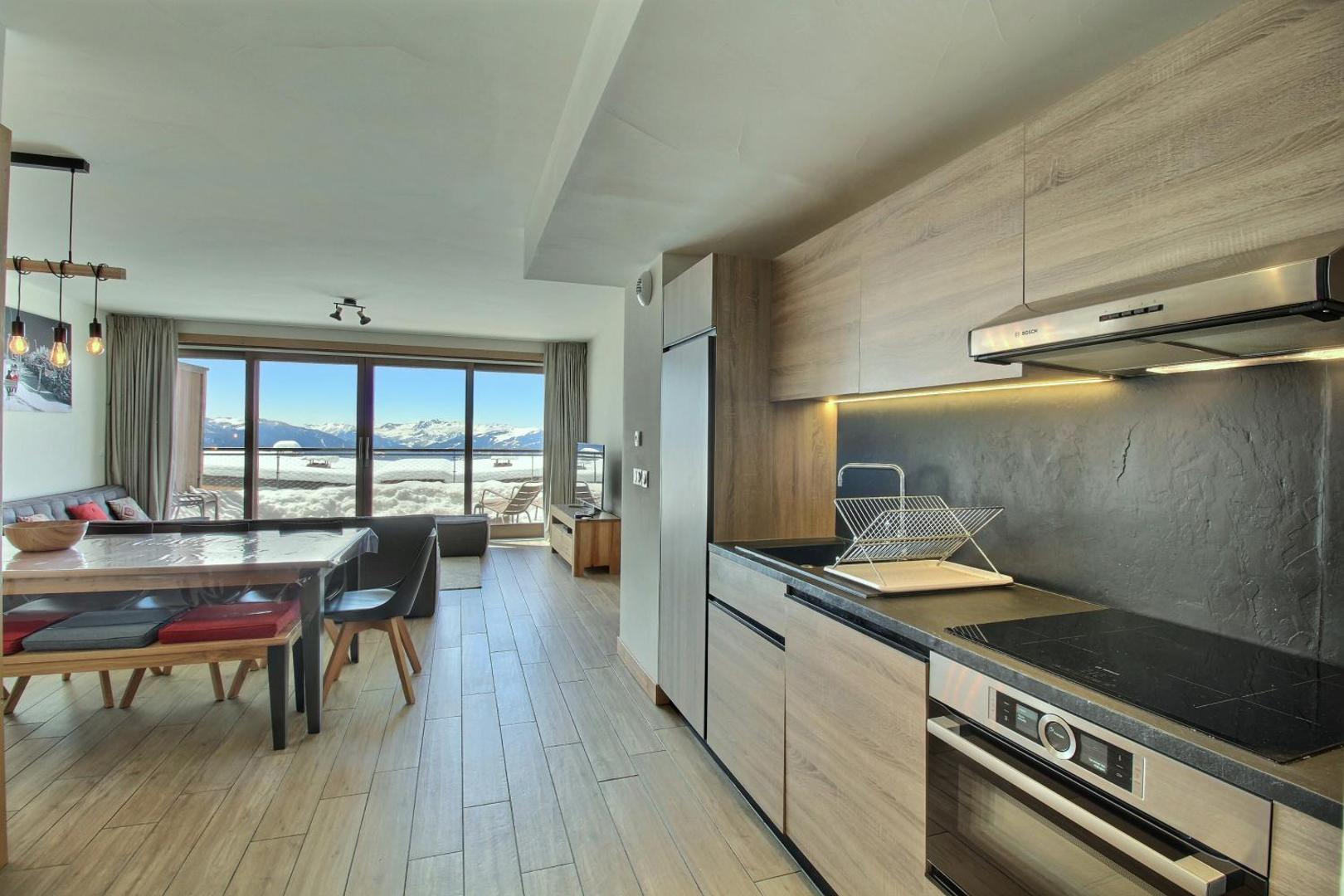 Fotografie 3: ARC 1600, LE RIDGE, Appartement 10 personnes Duplex Vue Montagne - ski aux pieds - Sauna, Hammam, Piscine, Salle de salle de sport-fitness
