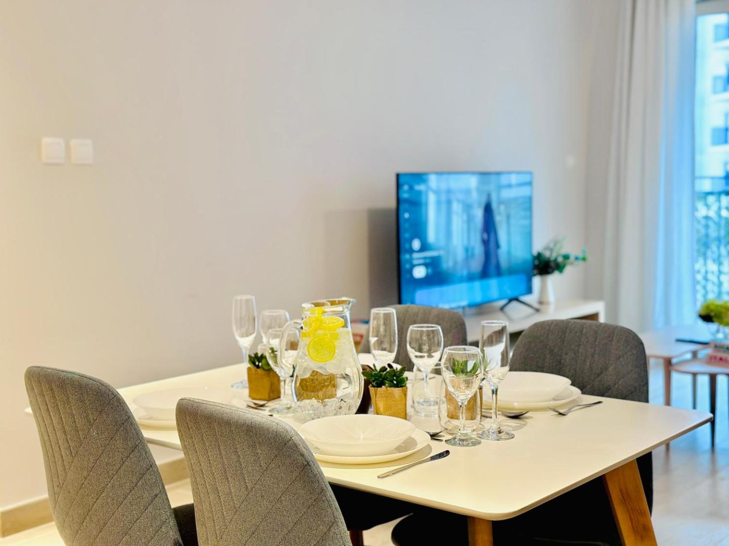 Chic & Cheerful 1BR with Sofa Bed in Waters Edge的照片3