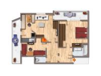 Appartement met 2 slaapkamers