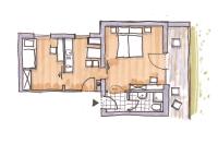 Two-Bedroom Apartment with Balcony