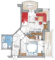 Appartement met 1 Slaapkamer