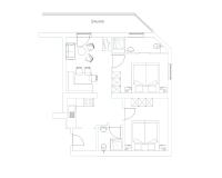Apartment mit 2 Schlafzimmern
