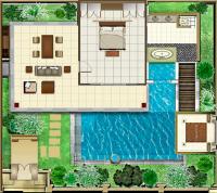 Villa met 1 Slaapkamer en een Eigen Zwembad.