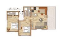 Apartment mit 2 Schlafzimmern und Terrasse