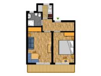 Apartment mit Balkon