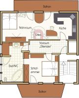 Apartment mit Balkon
