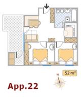 Appartamento con 2 Camere da Letto e Balcone