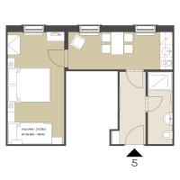 Apartment mit 1 Schlafzimmer 