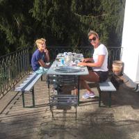 Villa mit Gartenblick