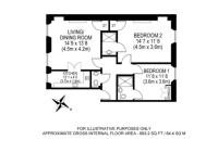 Appartement met 2 slaapkamers