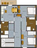 Two-Bedroom Loft Suite with Sofa Bed