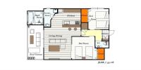 Sky Double Twin (Upper Floor, 55.1sqm, 2LDK)