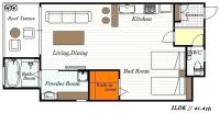 Sky Deluxe Twin (Upper Floor, 41.4sqm, 1LDK)