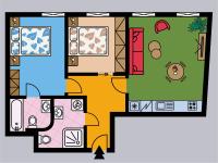 Apartamento de 2 dormitorios
