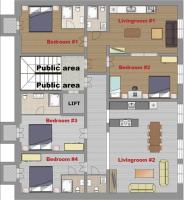 2 Appartements 2 Chambres Communicants (13 Adultes)