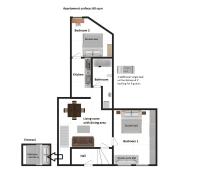 Stylish 2 bedroom apartment Morsztynowska street - B&B Krakow