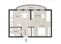 Apartamento con terraza