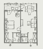 Appartamento con 1 Camera da Letto e Balcone
