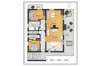 Penthouse-Apartment mit 2 Schlafzimmern und Meerblick