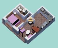 One-Bedroom Apartment with River View