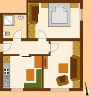 Apartamento de 2 dormitorios con vistas al jardín