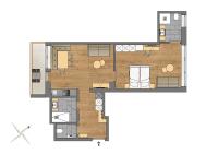 Apartment mit 1 Schlafzimmer