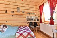 Room with bathroom and mountain view