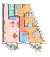 Deluxe Apartment mit 3 Schlafzimmern und Seeblick.