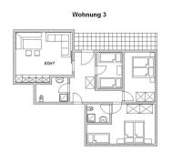 Apartment mit 3 Schlafzimmern und Terrasse