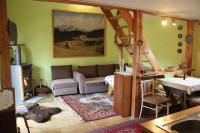 Apartment with a tile stove