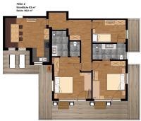 Appartamento con 3 Camere da Letto