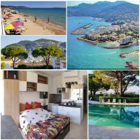 B&B Mandelieu-la-Napoule - Garden and beach sea view apartment Cannes - Bed and Breakfast Mandelieu-la-Napoule