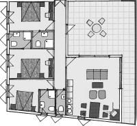 Apartment mit 3 Schlafzimmern und Meerblick (8 Erwachsene)