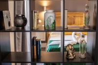 Kamer met 1 Groot Bed of 2 Aparte Bedden en Uitzicht op de Stad