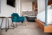 Suite mit Queensize-Doppelbett und Meerblick