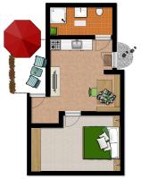 Apartment mit 1 Schlafzimmer